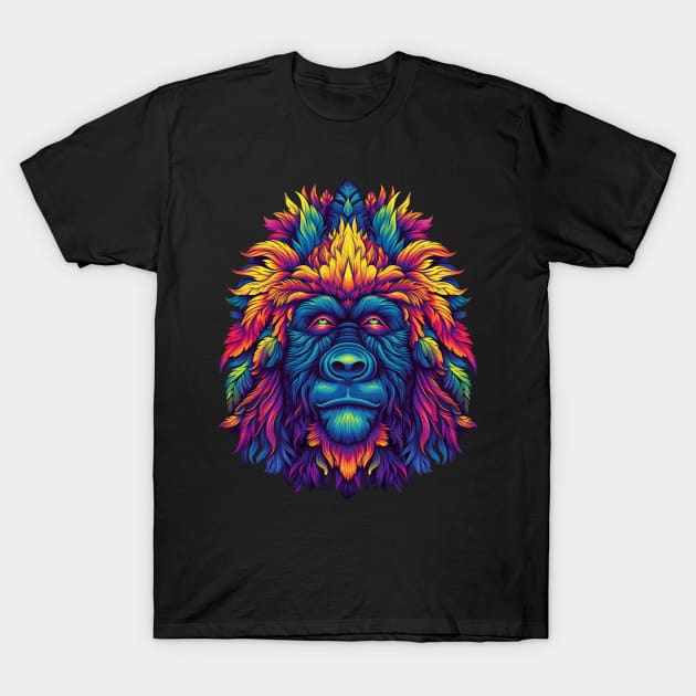 Funky Hippie Gorilla T-Shirt by Obotan Mmienu